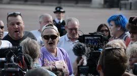 Heated scenes outside Buckingham Palace as Trump fans rage at protesters on day one of state visit