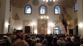 Ramadan final day Dua at the Bey's mosque in Sarajevo