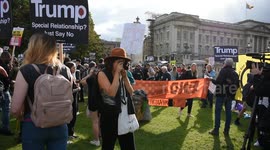Anti Trump Protest Outside Buckingham Palace