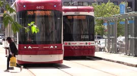 Beautiful sunny weather in Toronto today making it a fine day to be outside using transit, walking, or riding bikes in the city