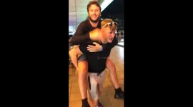 Brits' boozy bungle in Gran Canaria: This lads' night out quickly went south after piggyback fail