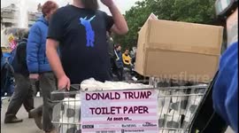 Anti Donald trump protest Central London