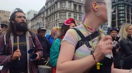 Thousands protest in London against Donald Trump's state visit to the UK.