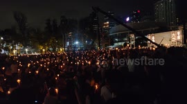 Hong Kong's Victoria Park a sea of candlelight on 30th anniversary of Tiananmen Square