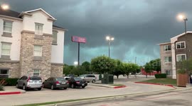 Tornado warning storm clouds