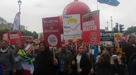 Anti-Trump march in Central London 2019