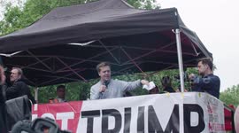 Enraged Left-wing activist Owen Jones demands Trump GO HOME