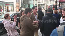 Luke Evans arrives at the launch party for the Royal Academy Summer Exhibition