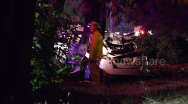 One Dead Following a Fiery Crash VS a Tree