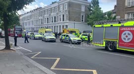 Emergency crews on scene of house fire in west London