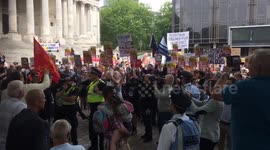 Trump Protesters vs Trump Supporters at D-Day 75