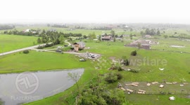 Drone footage shows devastating aftermath of tornado in Kansas
