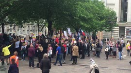 Anti-Trump Protest Portsmouth clash with Right-Wing