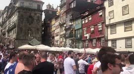 England fans sing songs on eve of nations league match