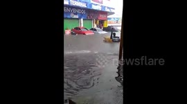 Torrential rain turns streets into raging rivers in Guatemala City