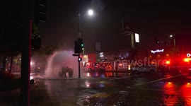 Hit and Run Crash Results in Sheared Hydrant and one Vehicle Colliding Into the Side of a Building