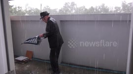 A crazy Irishman gets caught in the rain in Bangkok.