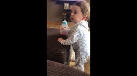'Don't call me a d*ck!' Scottish baby seems to enjoy swearing at dad