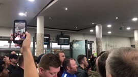 England fans arrive In Guimaraes