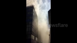 Building ablaze in Mayfair sees clouds of smoke cover the nearby area