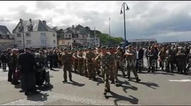 Royal Marine Commandos March on D-Day