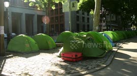 The camp of the 'Homeless, with rights' grows