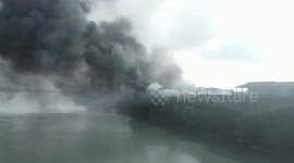 Massive fire breaks out at chemical storage facility in eastern India