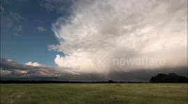 Time Lapse of Beautiful Thunderstorm Cell Over N. Ireland