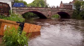 Access to the river is closed after overnight heavy at the  Appleby Horse Fair