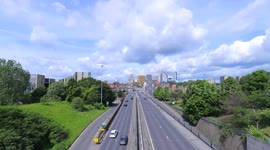 Time Lapse of Leeds skyline & A58M traffic