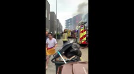 Big fire from flat