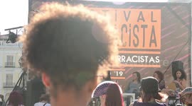 The first Anti-racist Festival in Madrid, Spain