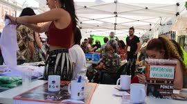 The first Anti-racist Festival in Madrid, Spain