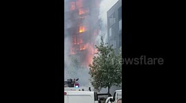 20 flats destroyed by massive fire in east London’s Barking