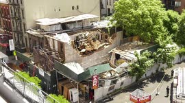 Condemned Manhattan building partially collapses