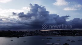 Storm brewing over plymouth devon
