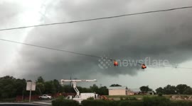 Ominous storm enters Austin, Texas