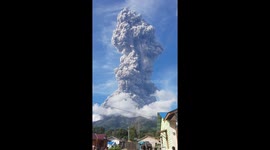 Mount Sinabung volcano erupts in western Indonesia sending huge ash cloud into air