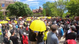 Thousands demonstrate in Toronto against Hong Kong's extradition bill to defend human rights of Hongkongers