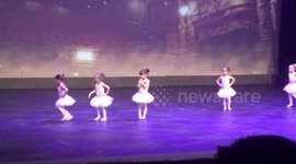 Fails of Gala Concert. Kids dancing a classic dance.