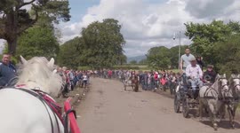A ride up the flashing lane at the  Appleby Horse Fair 2019