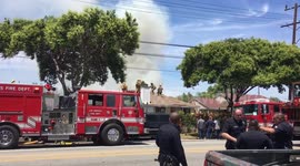 Property engulfed in flames