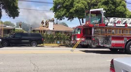 House, cars Engulfed in Flames