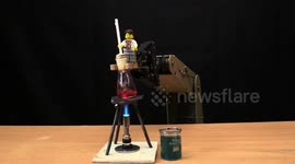 Tiny Science Experiment with Legoman and a Robotic Arm