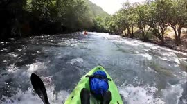 Sit on top kayak on wild waters CLASS 5
