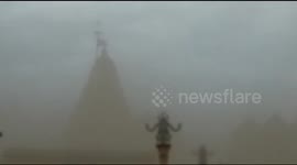 Strong winds and dust batter northwest India ahead of Cyclone Vayu