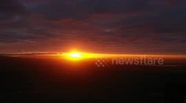 Drone Captures Stunning Sunset