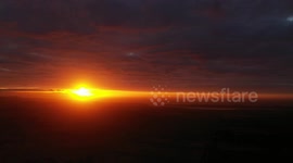 UK weather watcher caught this stunning sunset with drone camera