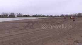 Massive flooding and repair of Toronto's woodbine beach during historic lake Ontario high water levels in 2017