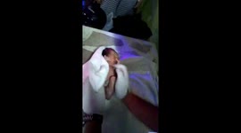 Abandoned newborn baby boy rescued after being left outside factory